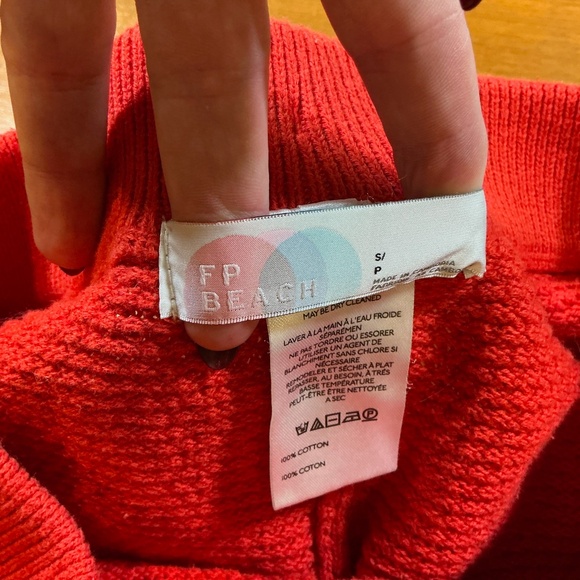 FP Beach Free People Hailee Knit Jogger Pants Red S - Picture 5 of 7